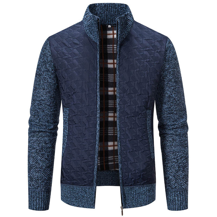 Herren elegant quiltad jacka med hög krage och strukturerad design Eva Jonsson-Eva Jonsson