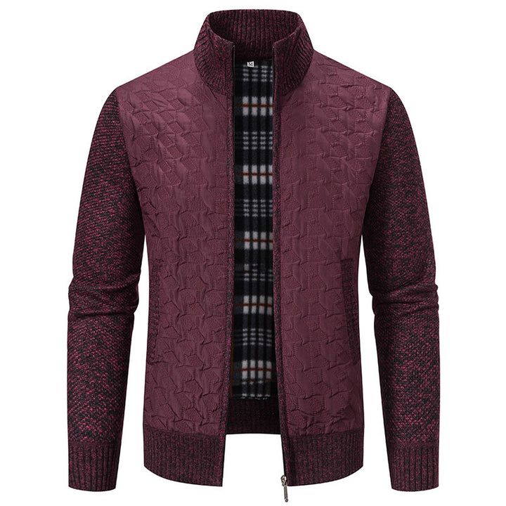Herren elegant quiltad jacka med hög krage och strukturerad design Eva Jonsson-Eva Jonsson