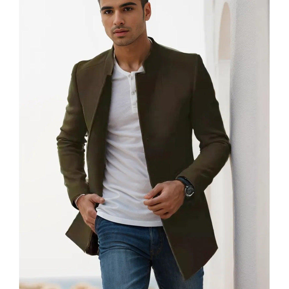 Herren elegant quilted jacket in modern cut with high collar Eva Jonsson-Eva Jonsson