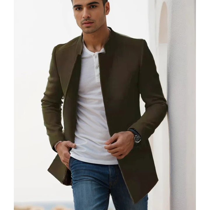 Herren elegant quilted jacket in modern cut with high collar Eva Jonsson-Eva Jonsson