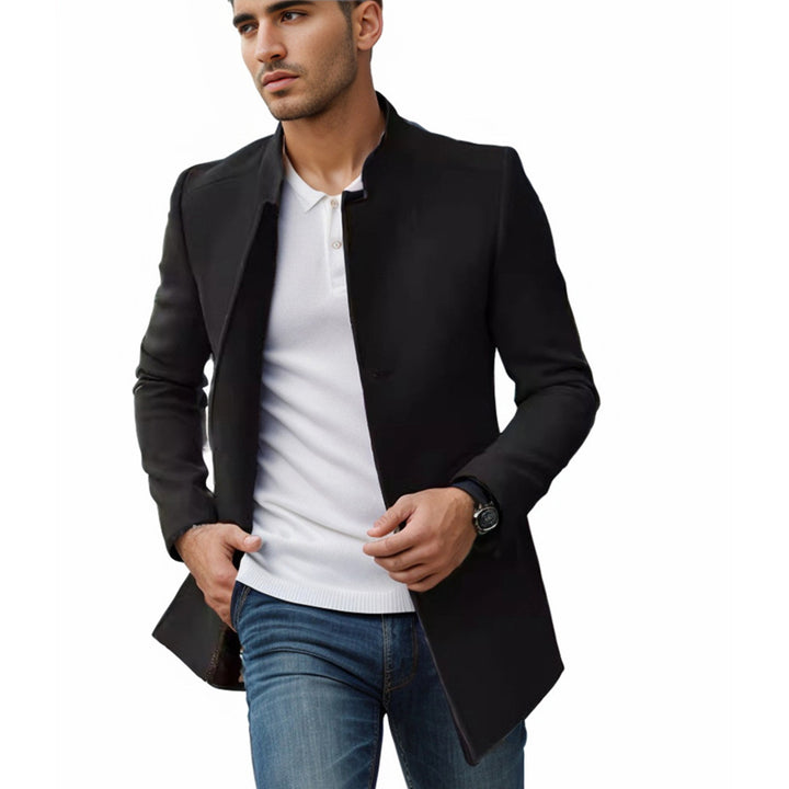 Herren elegant quilted jacket in modern cut with high collar Eva Jonsson-Eva Jonsson