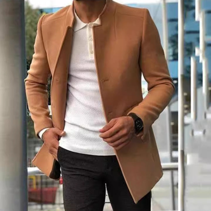 Herren elegant quilted jacket in modern cut with high collar Eva Jonsson-Eva Jonsson