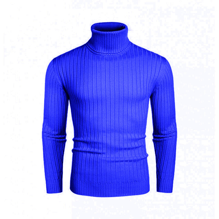 Herren elegant rullkragepullover av fin ribbad stickning Mirla-Eva Jonsson
