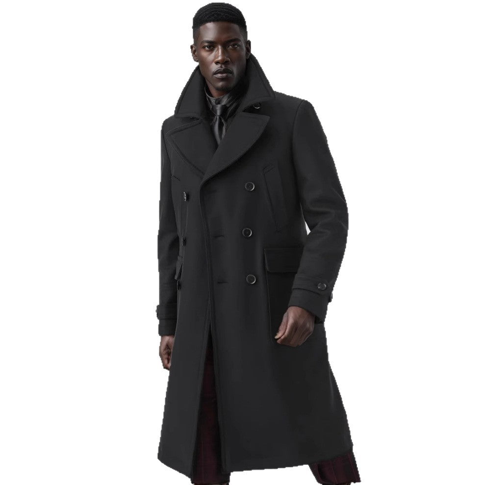 Herren elegant trench coat med dubbel knappslå Mirla-Eva Jonsson