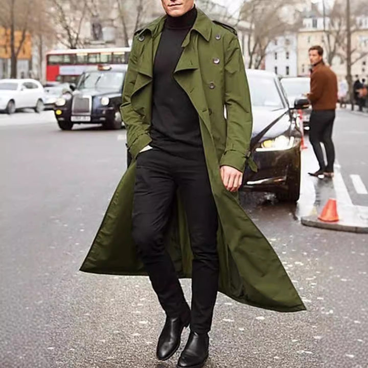 Herren elegant trenchcoat med modern klipp Mirla-Eva Jonsson