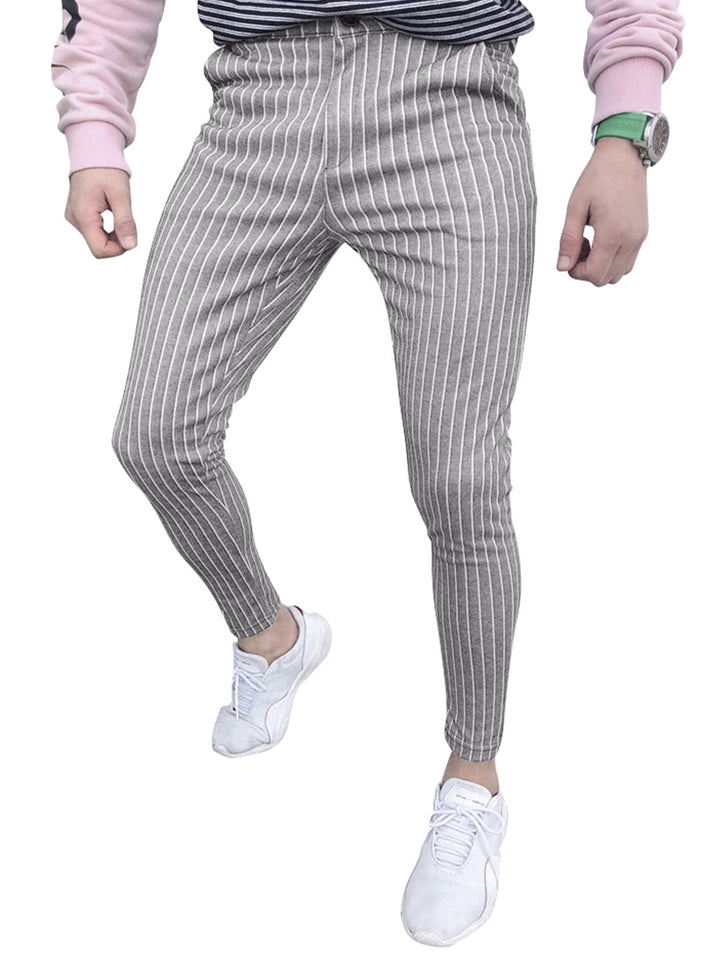 Herren eleganta Slim-Fit Jeans i modernt randmönster Mirla-Eva Jonsson