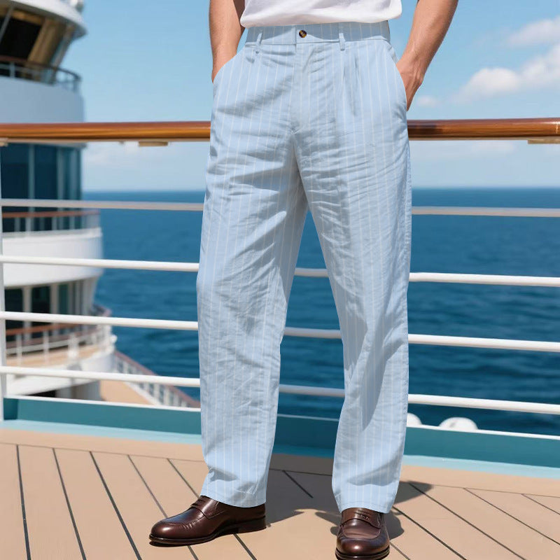 Herren eleganta randiga byxor Mirla-Eva Jonsson