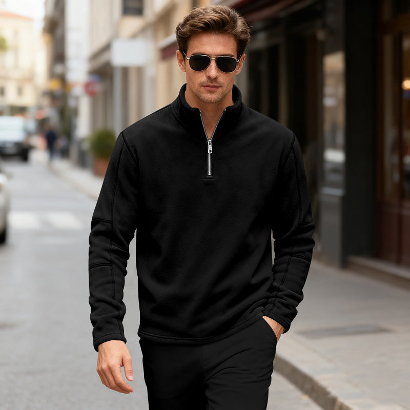 Herren fleece tröja med kort dragkedjeöppning Eva Jonsson-Eva Jonsson