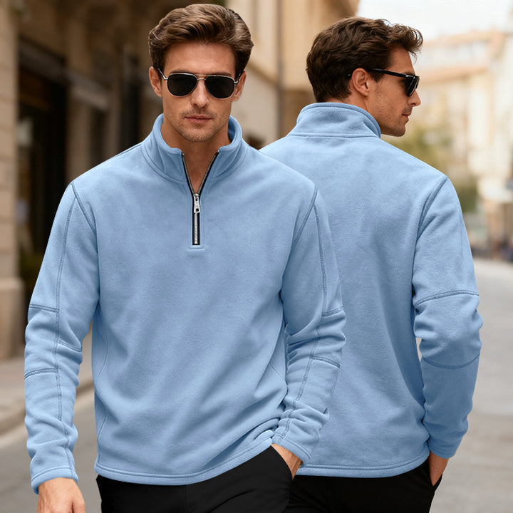 Herren fleece tröja med kort dragkedjeöppning Eva Jonsson-Eva Jonsson