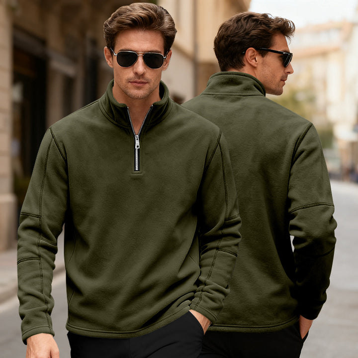 Herren fleece tröja med kort dragkedjeöppning Eva Jonsson-Eva Jonsson