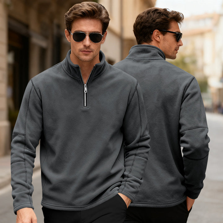 Herren fleece tröja med kort dragkedjeöppning Eva Jonsson-Eva Jonsson