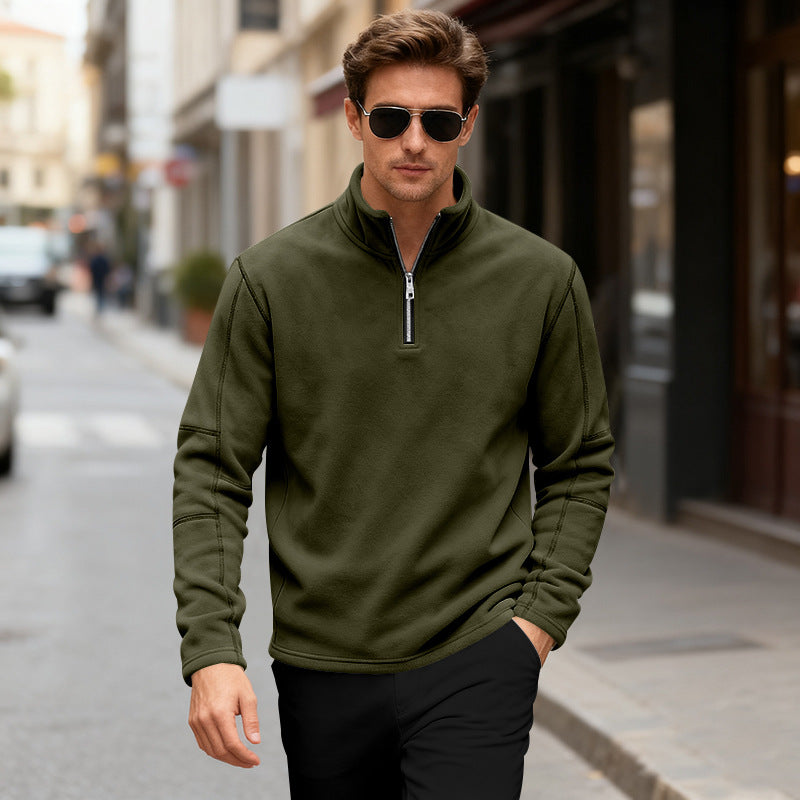 Herren fleece tröja med kort dragkedjeöppning Eva Jonsson-Eva Jonsson