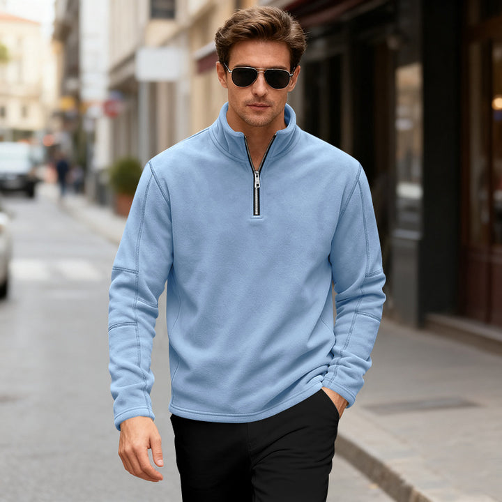 Herren fleece tröja med kort dragkedjeöppning Eva Jonsson-Eva Jonsson