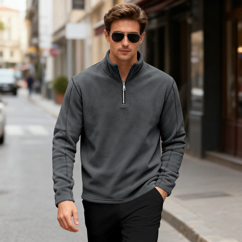 Herren fleece tröja med kort dragkedjeöppning Eva Jonsson-Eva Jonsson