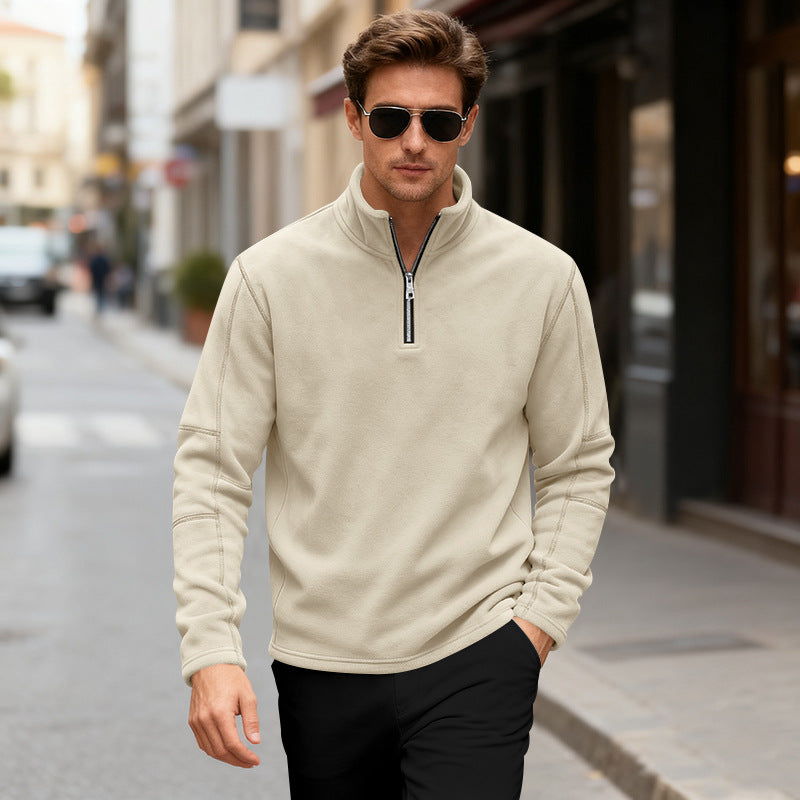 Herren fleece tröja med kort dragkedjeöppning Eva Jonsson-Eva Jonsson