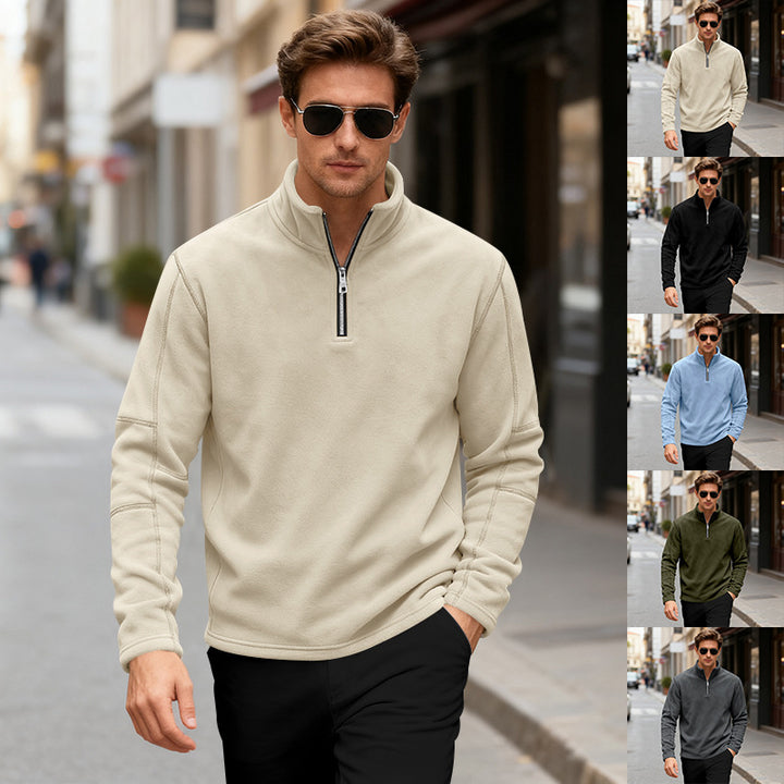 Herren fleece tröja med kort dragkedjeöppning Eva Jonsson-Eva Jonsson