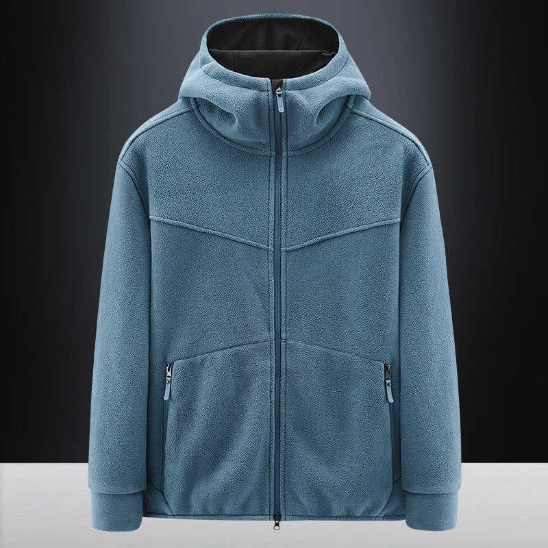 Herren fleecejacka med praktiska fickor och justerbar huva Mirla-Eva Jonsson