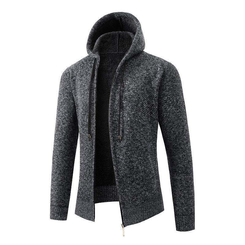 Herren fodrad cardigan med huva Eva Jonsson-Eva Jonsson