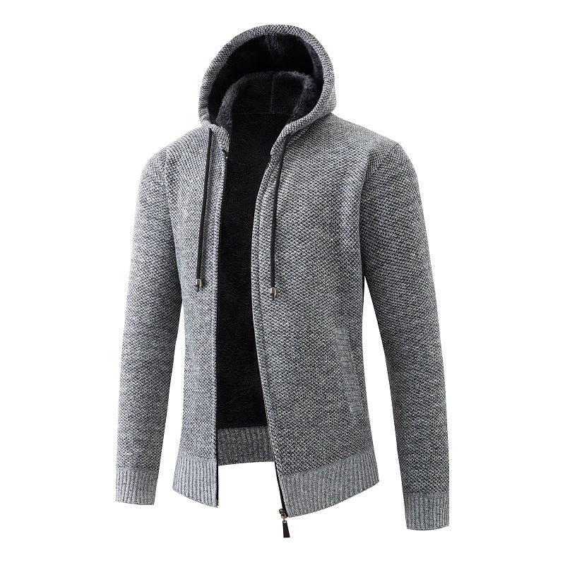 Herren fodrad cardigan med huva Eva Jonsson-Eva Jonsson