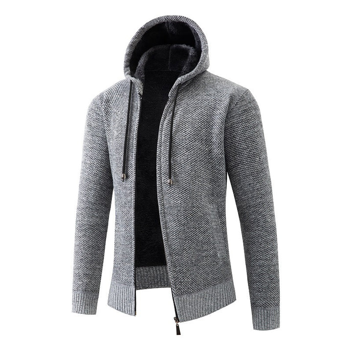 Herren fodrad cardigan med huva Eva Jonsson-Eva Jonsson