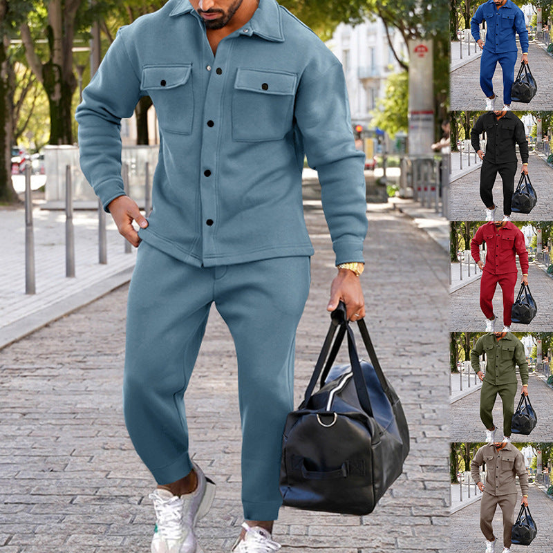 Herren fritidsset med strukturerad överdel och matchande joggingsbyxor Eva Jonsson-Eva Jonsson