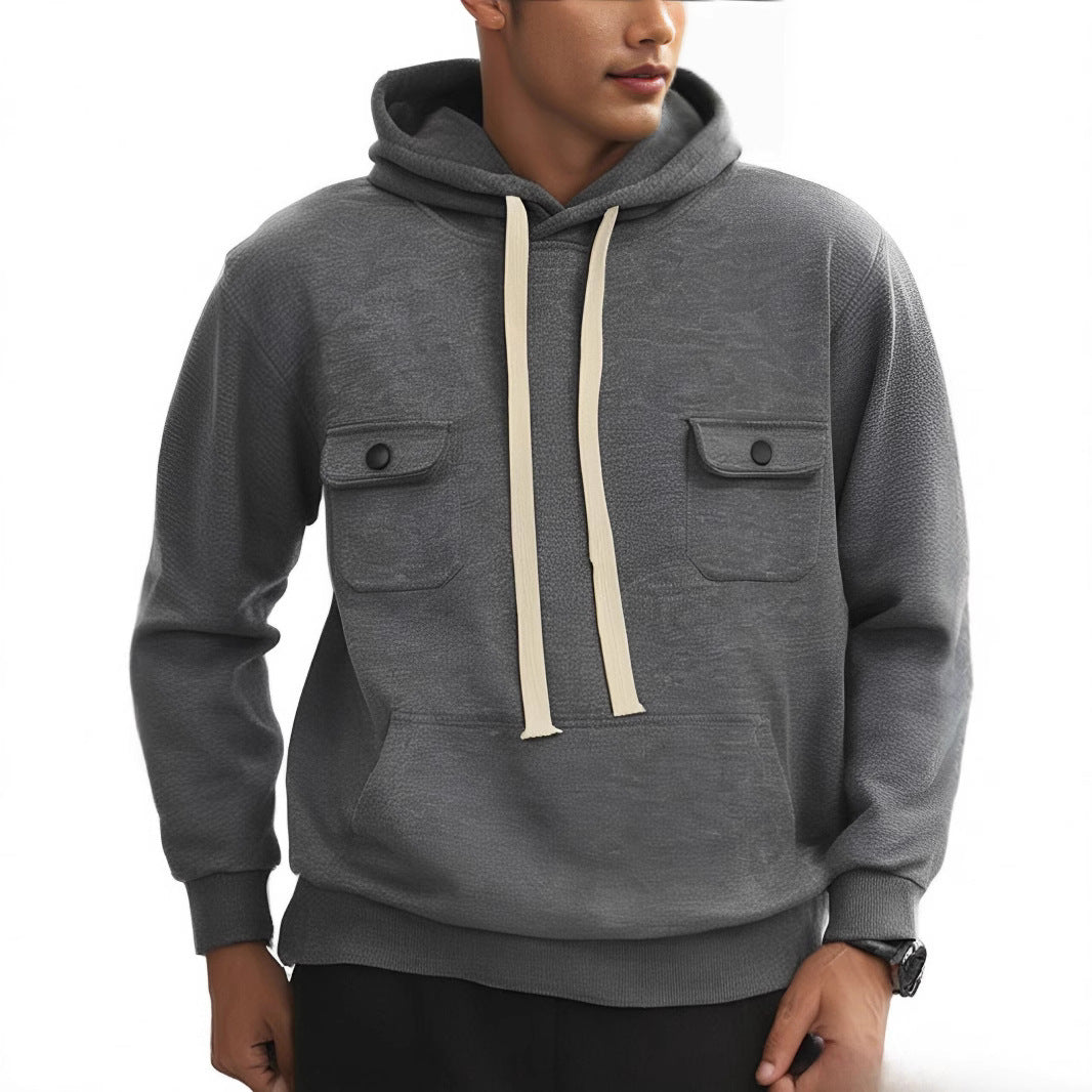 Herren hooded sweater with practical pockets and modern design Mirla-Eva Jonsson