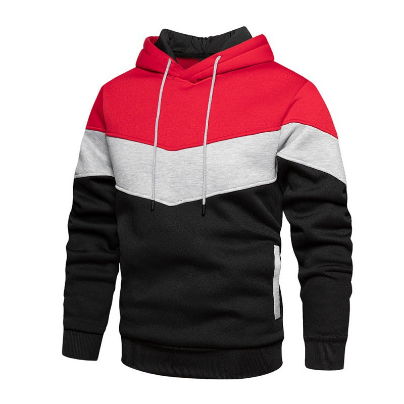 Herren hooded sweatshirt med kontrasterande färgblock och mjukt foder Eva Jonsson-Eva Jonsson