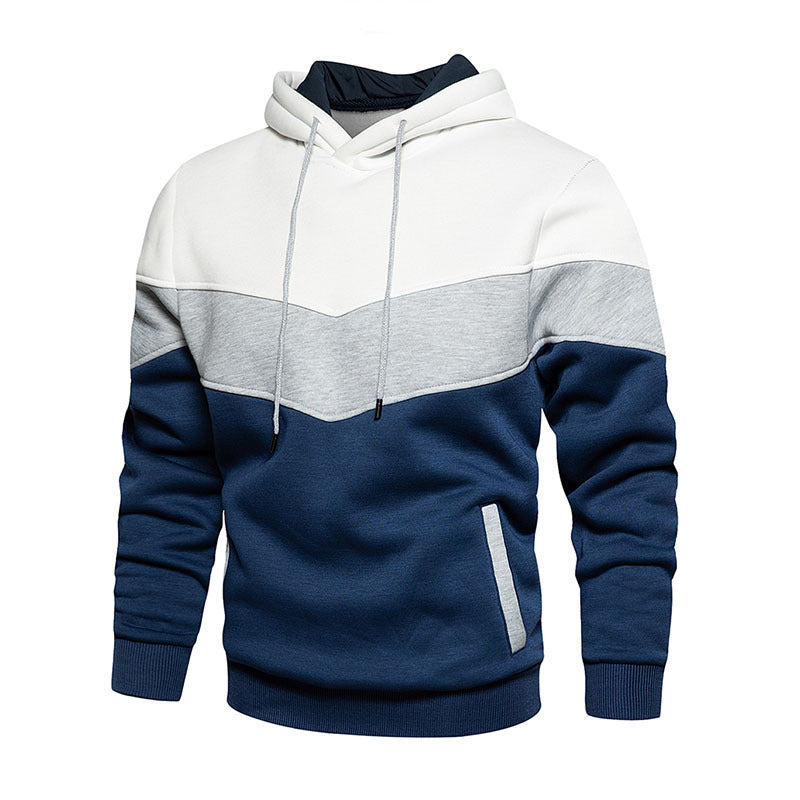 Herren hooded sweatshirt med kontrasterande färgblock och mjukt foder Eva Jonsson-Eva Jonsson