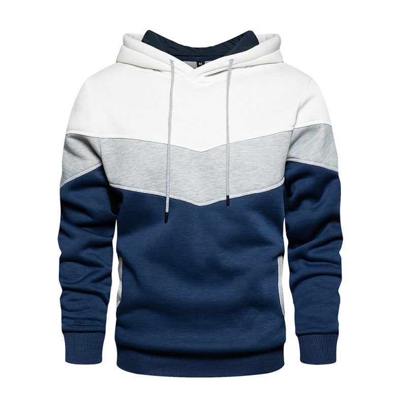 Herren hooded sweatshirt med kontrasterande färgblock och mjukt foder Eva Jonsson-Eva Jonsson