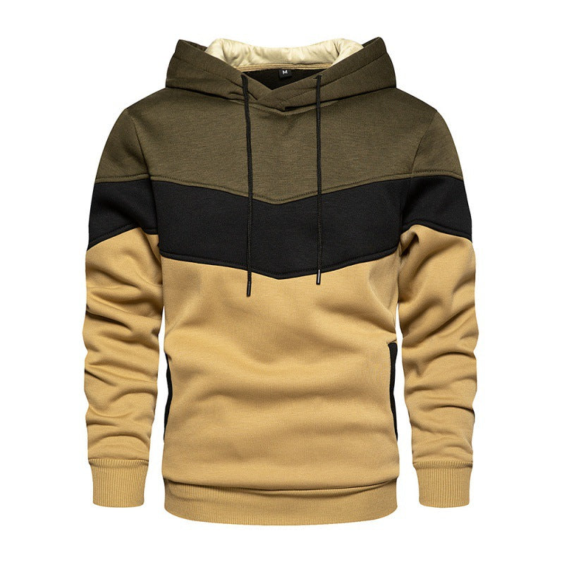 Herren hooded sweatshirt med kontrasterande färgblock och mjukt foder Eva Jonsson-Eva Jonsson