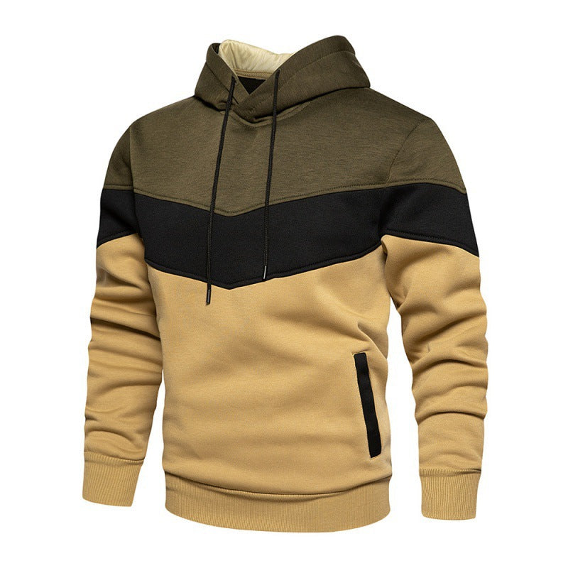 Herren hooded sweatshirt med kontrasterande färgblock och mjukt foder Eva Jonsson-Eva Jonsson