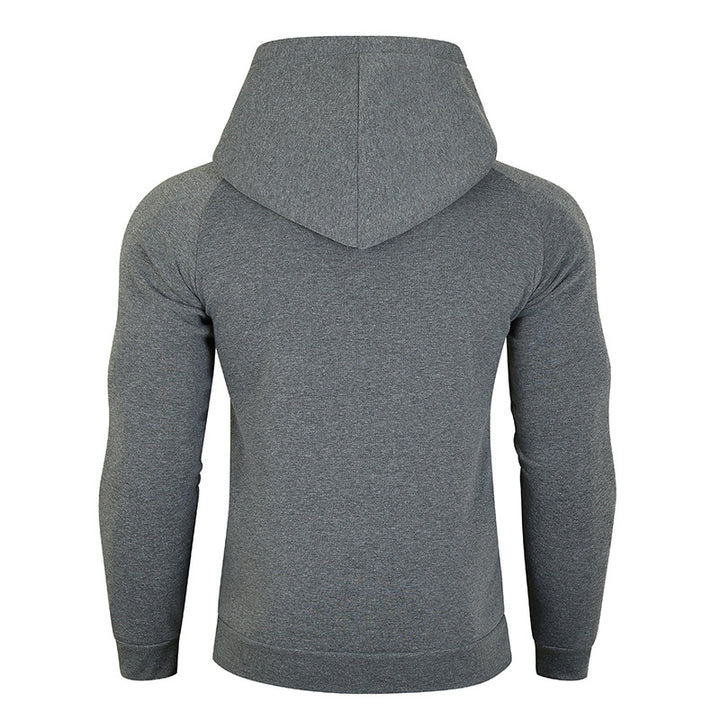 Herren hoodie med asymmetrisk dragkedja och hög krage Eva Jonsson-Eva Jonsson