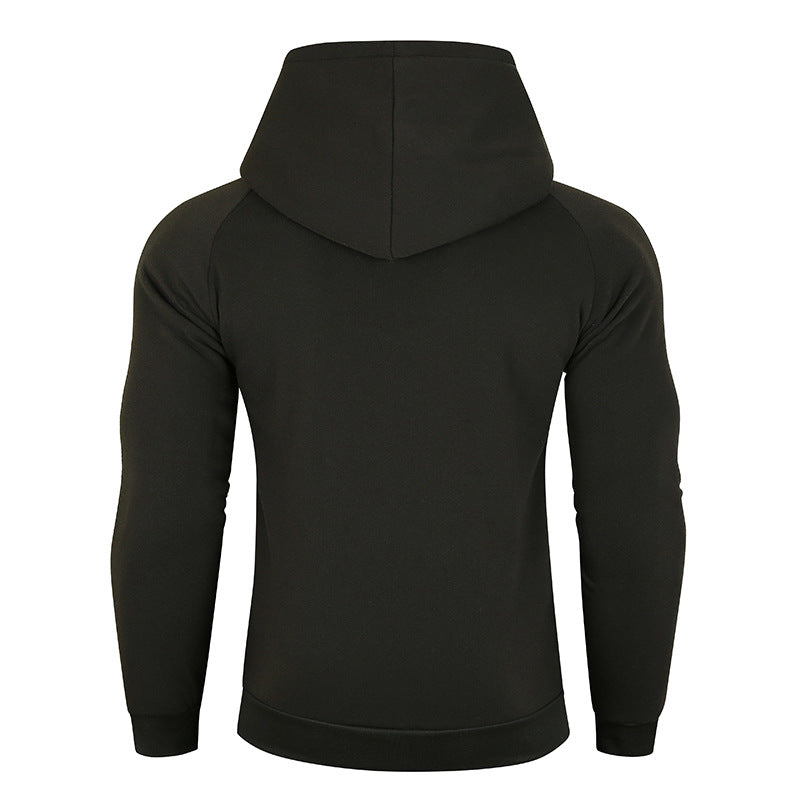 Herren hoodie med asymmetrisk dragkedja och hög krage Mirla-Eva Jonsson