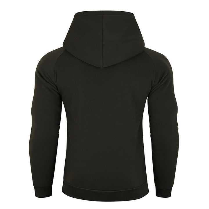 Herren hoodie med asymmetrisk dragkedja och hög krage Mirla-Eva Jonsson