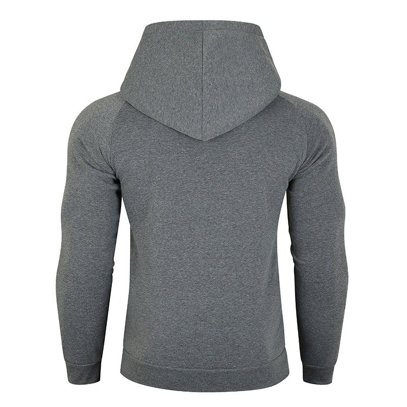 Herren hoodie med asymmetrisk dragkedja och hög krage Mirla-Eva Jonsson