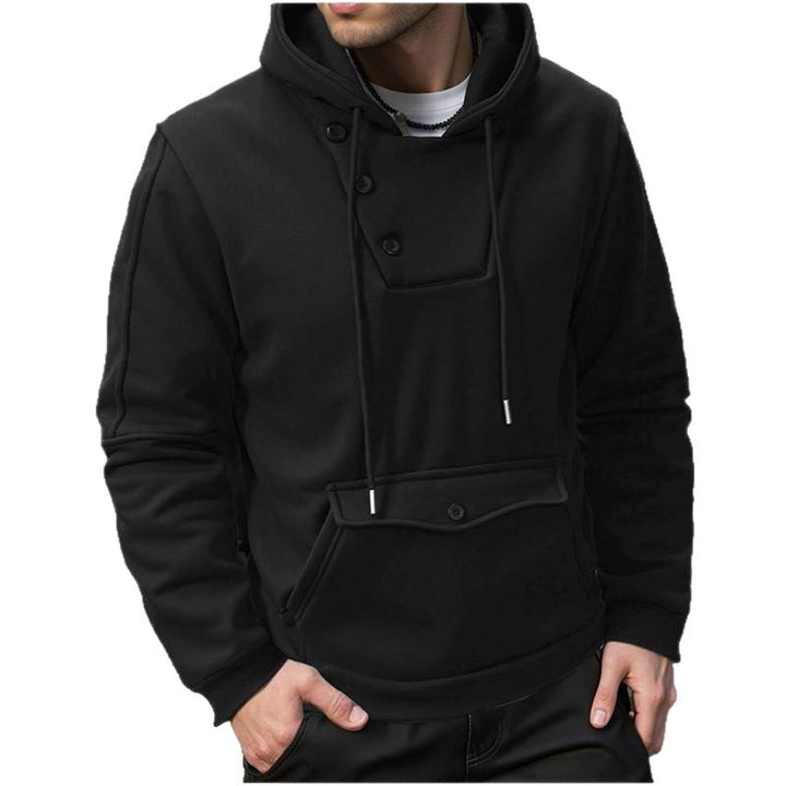 Herren hoodie med knapplåsning och praktiska fickor Mirla-Eva Jonsson