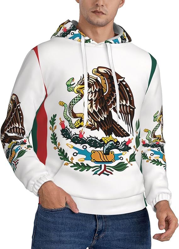 Herren hoodie med kreativ varg grafik Mirla-Eva Jonsson
