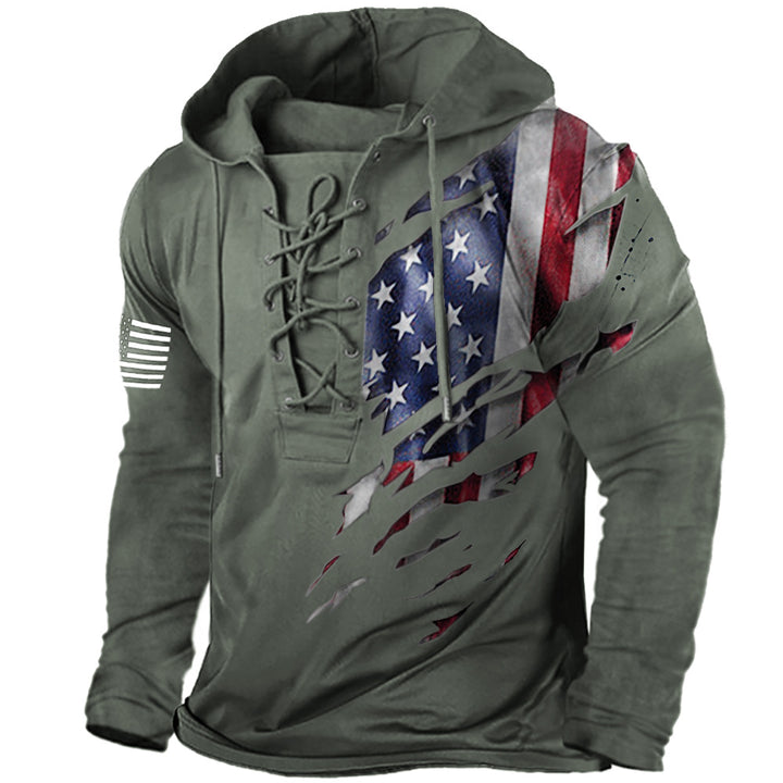 Herren hoodie med kreativa grafiska element Eva Jonsson-Eva Jonsson