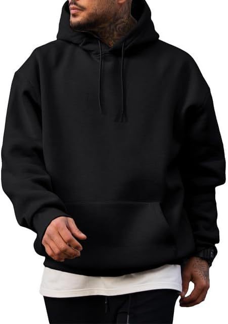 Herren hoodie med rymlig huva och känguroväska Mirla-Eva Jonsson