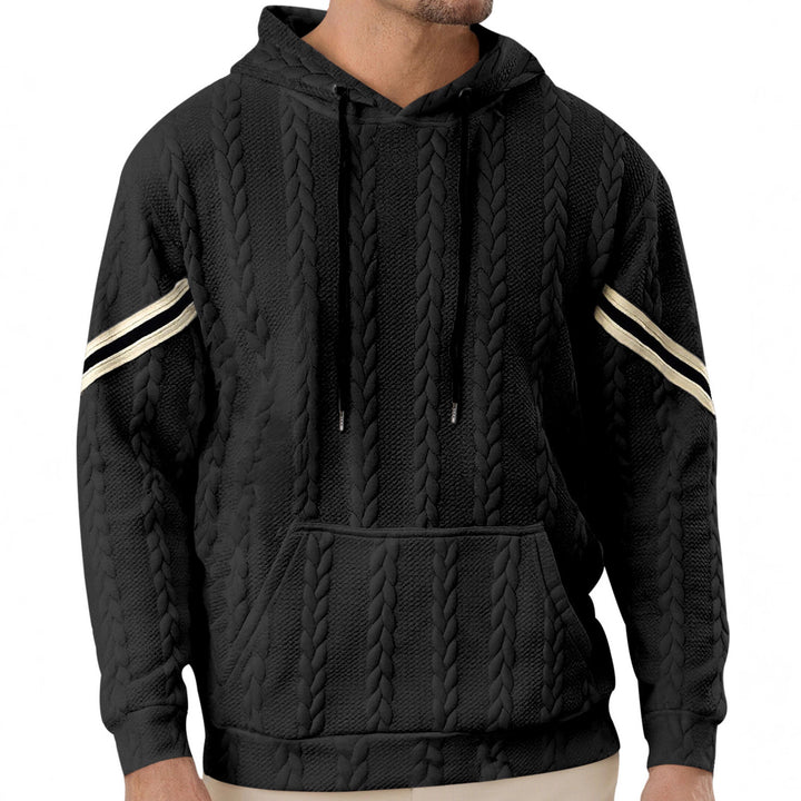Herren hoodie med strukturerad design och kontrasterande accenter Mirla-Eva Jonsson