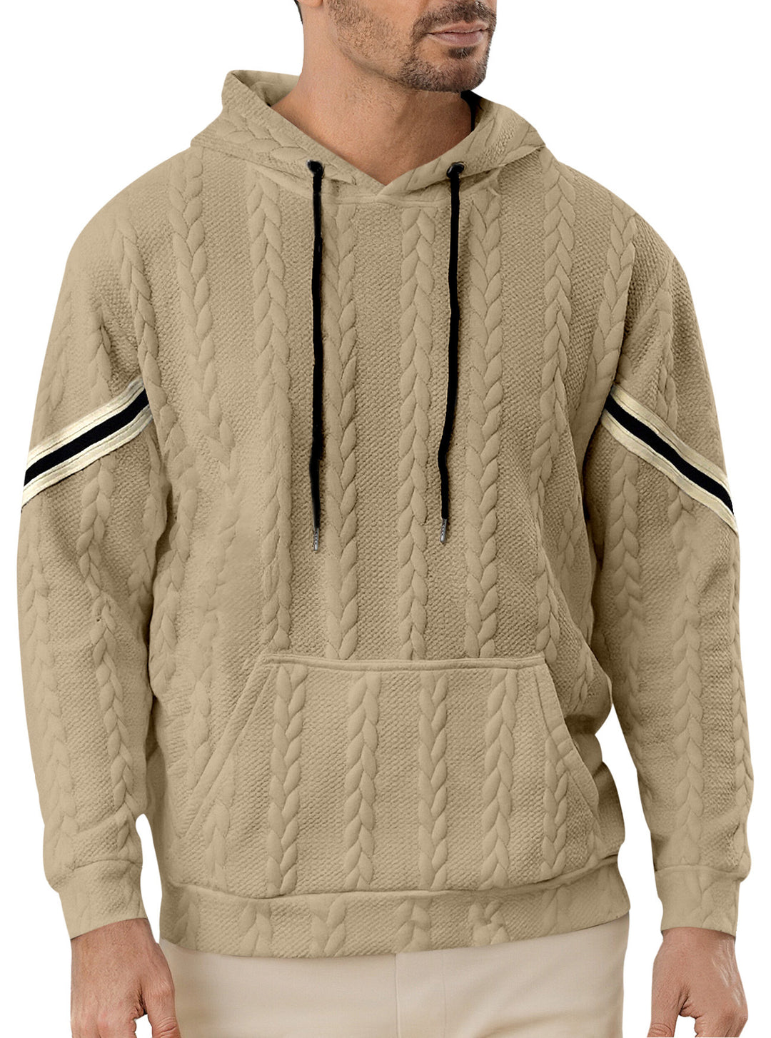 Herren hoodie med strukturerad design och kontrasterande accenter Mirla-Eva Jonsson