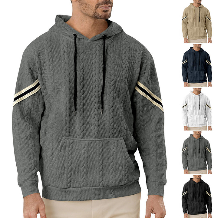Herren hoodie med strukturerad design och kontrasterande accenter Mirla-Eva Jonsson
