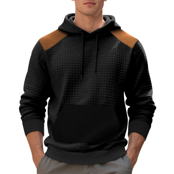 Herren hoodie med strukturerad tyg och kontrasterande detaljer Eva Jonsson-Eva Jonsson