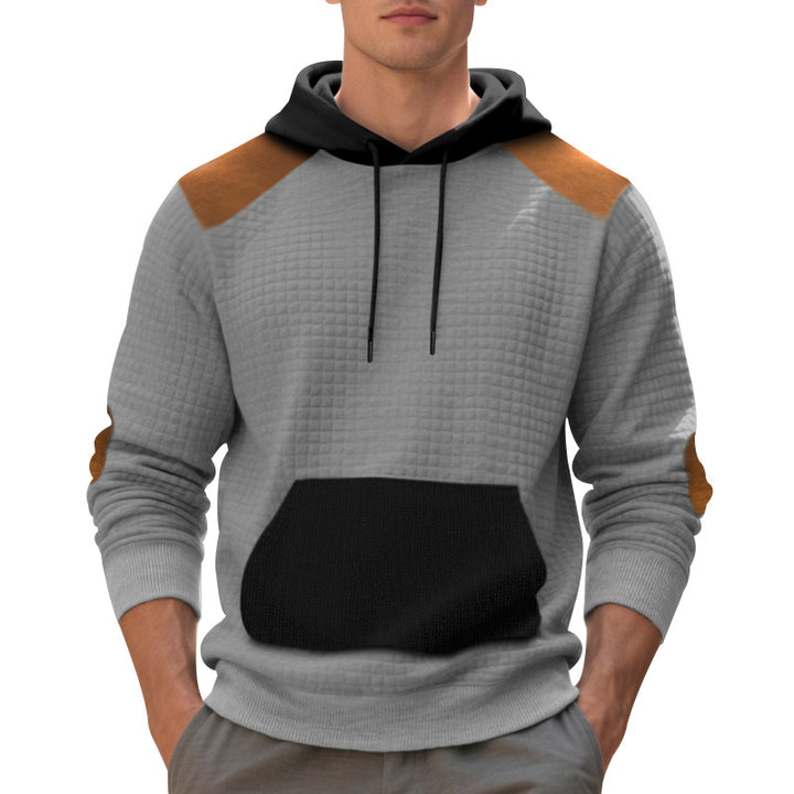 Herren hoodie med strukturerad tyg och kontrasterande detaljer Eva Jonsson-Eva Jonsson