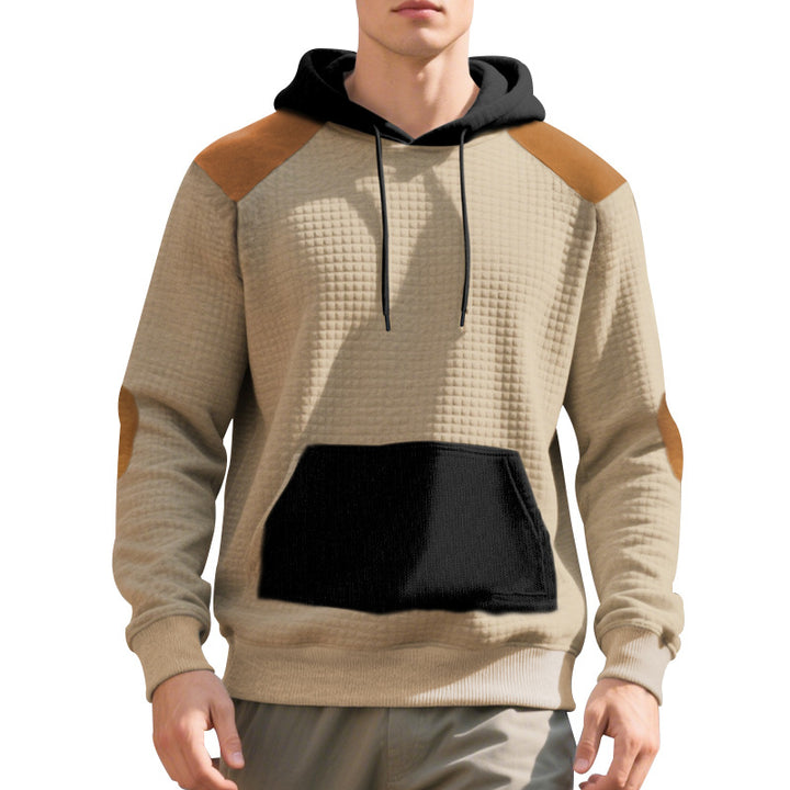 Herren hoodie med strukturerad tyg och kontrasterande detaljer Eva Jonsson-Eva Jonsson