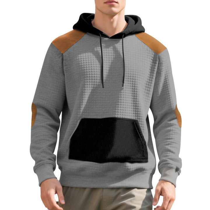 Herren hoodie med strukturerad tyg och kontrasterande detaljer Eva Jonsson-Eva Jonsson