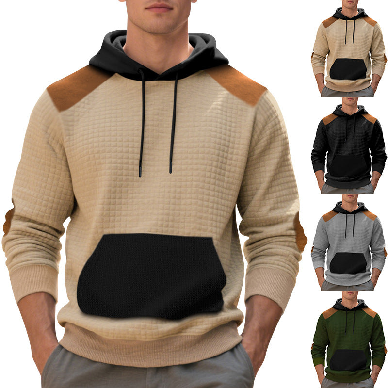 Herren hoodie med strukturerad tyg och kontrasterande detaljer Eva Jonsson-Eva Jonsson