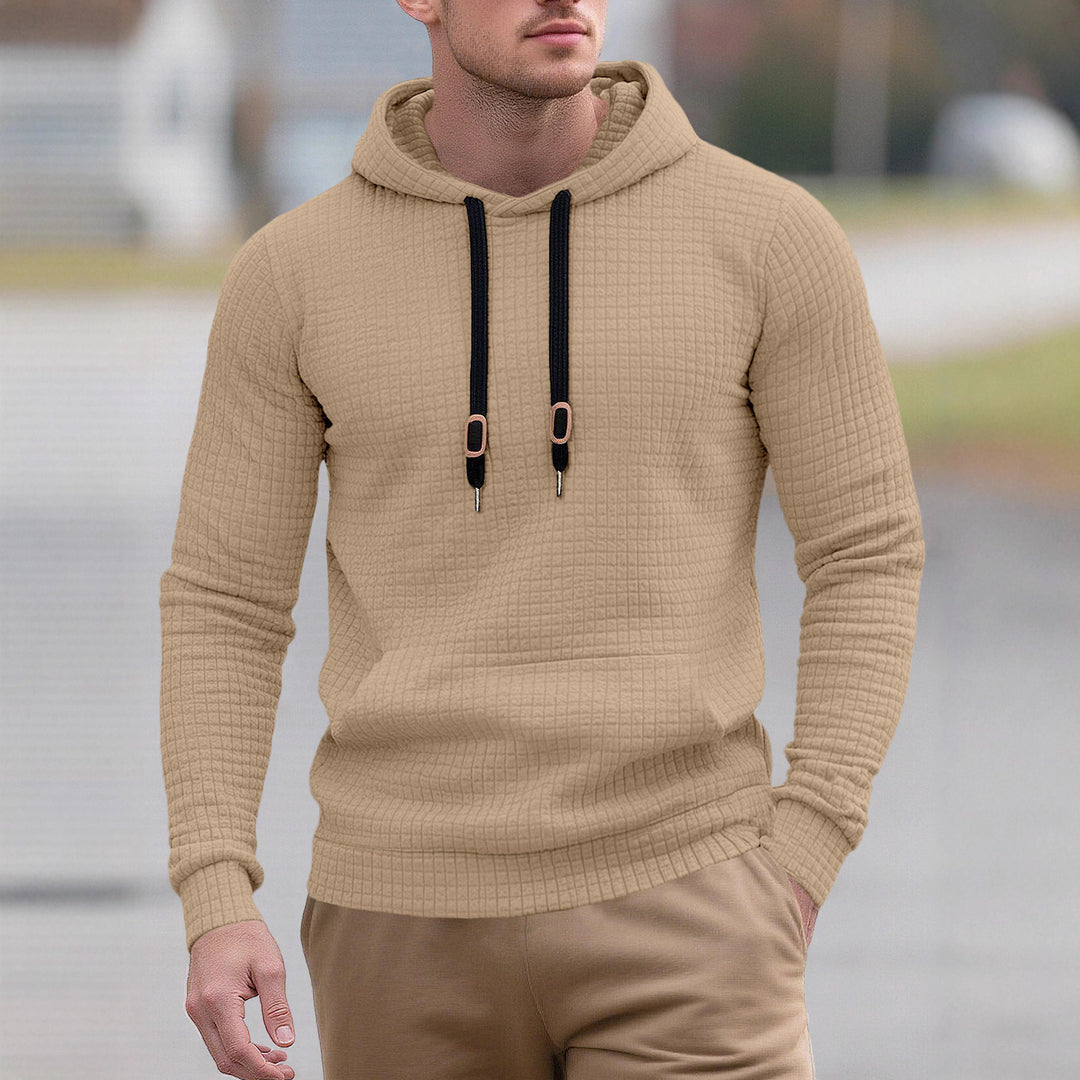 Herren hoodie med strukturerad yta och modernt design Mirla-Eva Jonsson