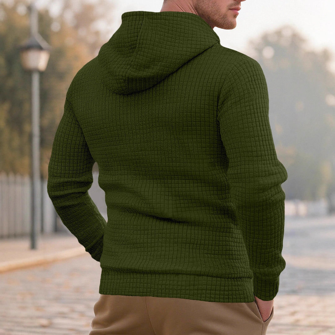 Herren hoodie med strukturerad yta och modernt design Mirla-Eva Jonsson
