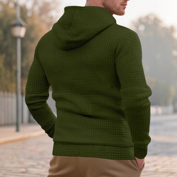 Herren hoodie med strukturerad yta och modernt design Mirla-Eva Jonsson
